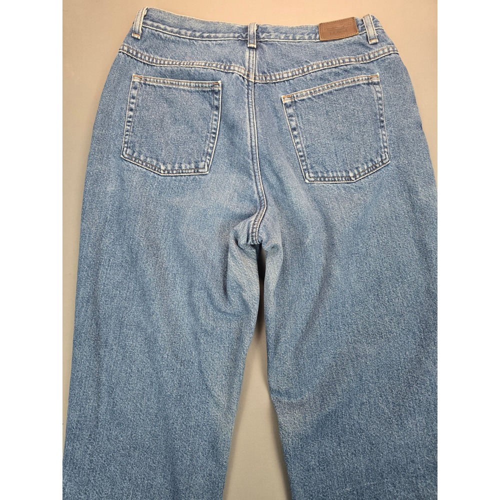 L.L. Bean Insulated Relaxed Fit Medium Wash Cozy Denim Jeans - Women's 16 M/T - Picture 11 of 13